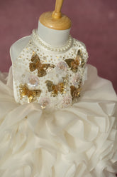 Layered Golden Butterfly Dress